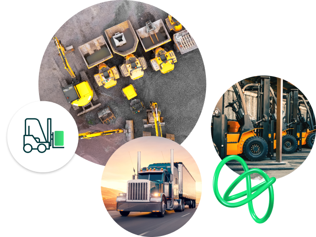 Heavy Machinery Equipment, Automobile engine, and Semi Truck Masthead Collage